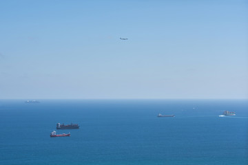 cargo ship and plane