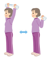 タオルを使った体操　高齢者　健康