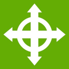 Arrows target icon green