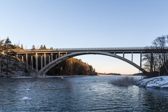 View of bridge in south Finland.