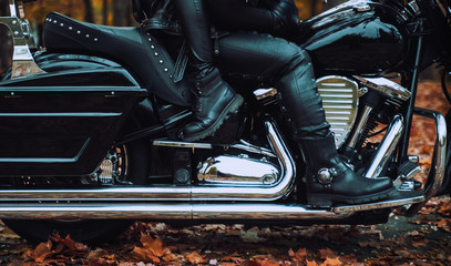 Couple on a motorcycle