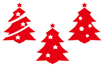 クリスマスツリーの紅白カラーセット