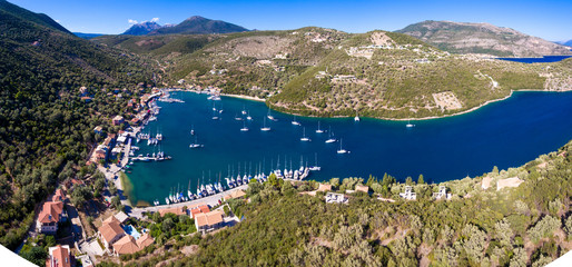 Syvota Lefkada Greece panorama over the harbour