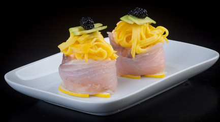 japanese cuisine. sushi on the background