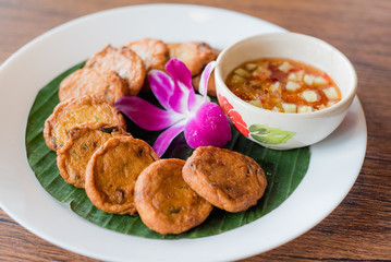 fried fish-paste balls, Thai food