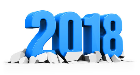 New Year 2018 holiday concept