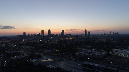 Fototapeta na wymiar Atlanta Aerial Shot Collection from around the City