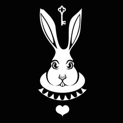 White Rabbit. Vector Illustration