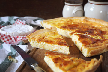 French cuisine. Norman Camembert cheese tart