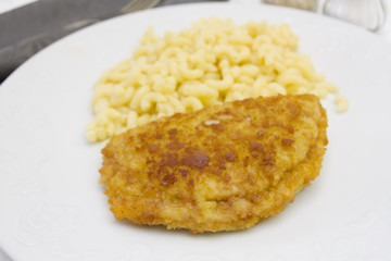 cordon bleu et pâtes