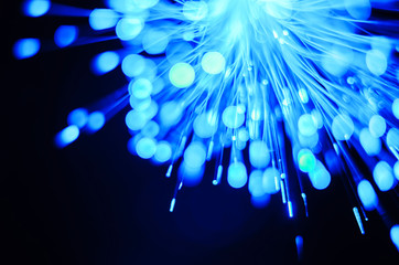 Fiber optics lights abstract background.