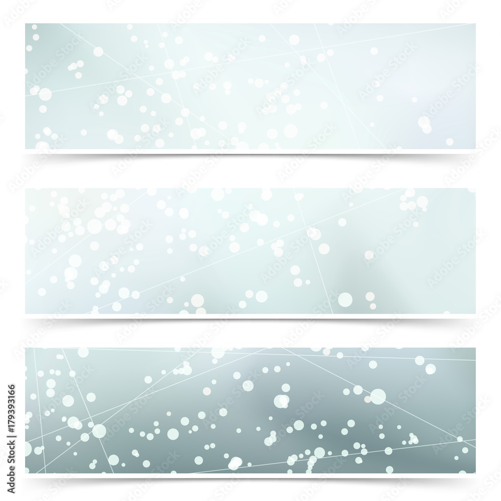 Canvas Prints cold halftone cards with white particles collection