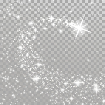 Bright Shooting Christmas magical star over checkered layout