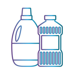 cleaner bottles icon over white background vector illustration