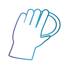 cleaning glove icon over white background vector illustration