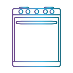 oven icon over white background vector illustration