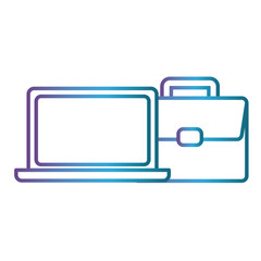 laptop computer icon over white background vector illustration