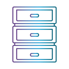 ofice drawers icon over white background vector illustration