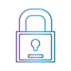 padlock icon over white background vector illustration