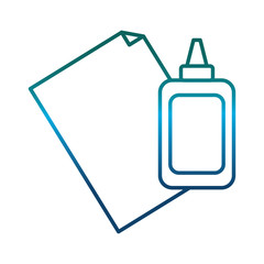 glue bottle icon over white background vector illustration
