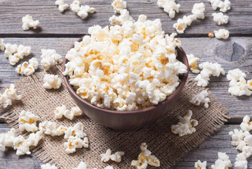 Salt popcorn background
