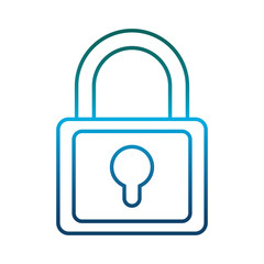 padlock icon over white background vector illustration