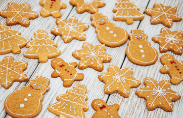 Christmas ginger and honey cookies