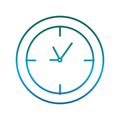 clock icon over white background vector illustration