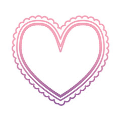 heart icon over white background vector illustration
