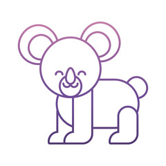 cute koala icon over white background vector illustration