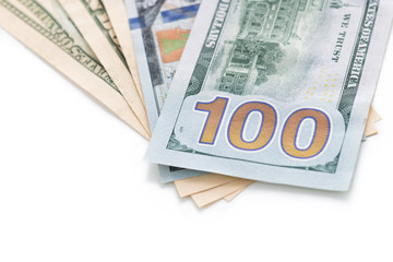 close-up view of US dollars

