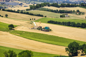 Fototapeta premium Summer landscape in Marches (Italy) near Montefano