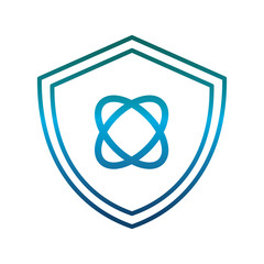 shield icon over white background vector illustration