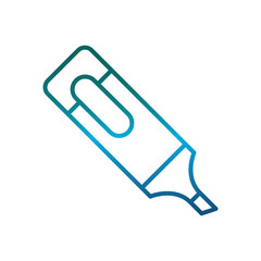 highlighter pen icon over white background vector illustration