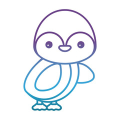 Obraz premium cute penguin icon over white background vector illustration