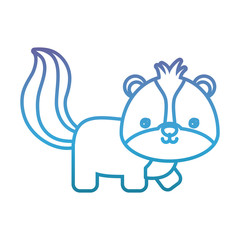 cute skunk icon over white background vector illustration