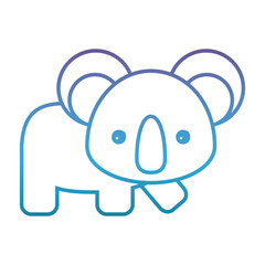cute koala icon over white background vector illustration