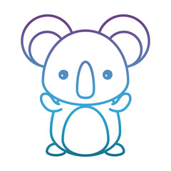 cute koala icon over white background vector illustration