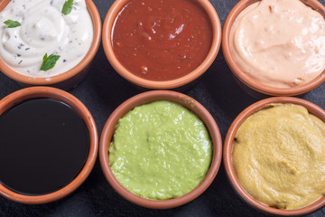 Set of sauces