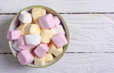 Colorful marshmallow skewers