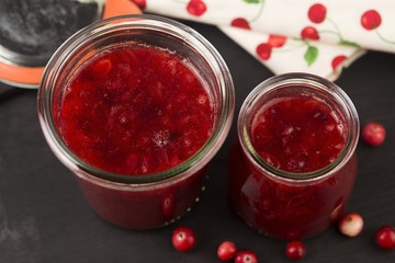 Cranberry jelly dessert