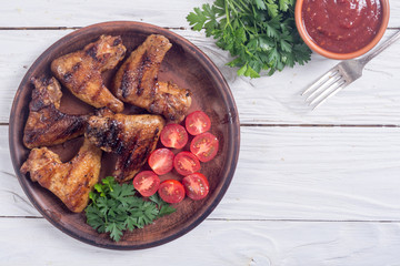 Grilled chicken wings