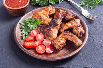 Grilled chicken wings