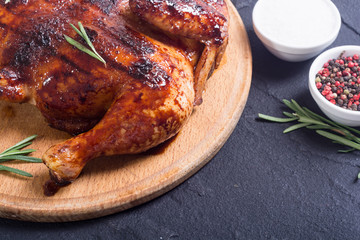 Grilled chicken background