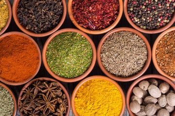 Colection of indian spices