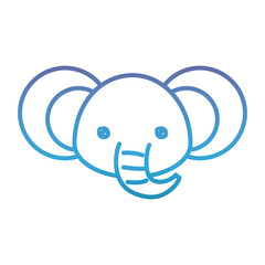 cute elephant icon over white background vector illustration