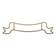 decorative ribbon icon over white background vector illustration