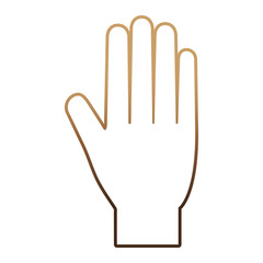 human hand icon over white background vector illustration