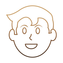avatar man icon over white background vector illustration