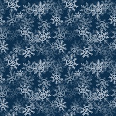 Winter seamless pattern 2. Watercolor snowflakes
